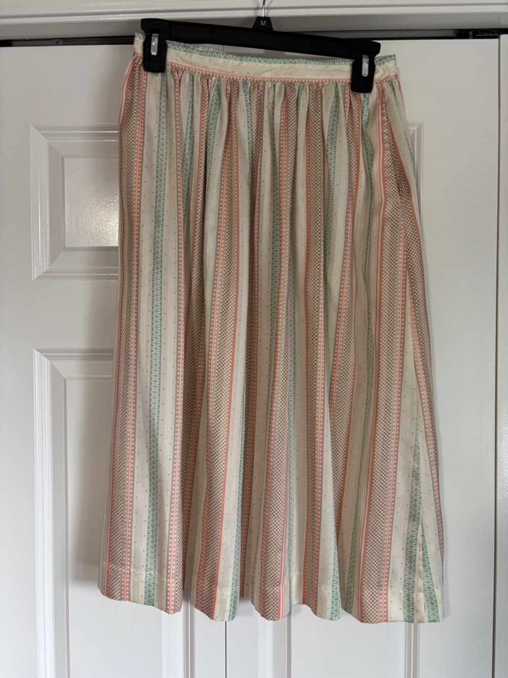 Vintage 70s Women’s Pastel Striped A-Line Skirt